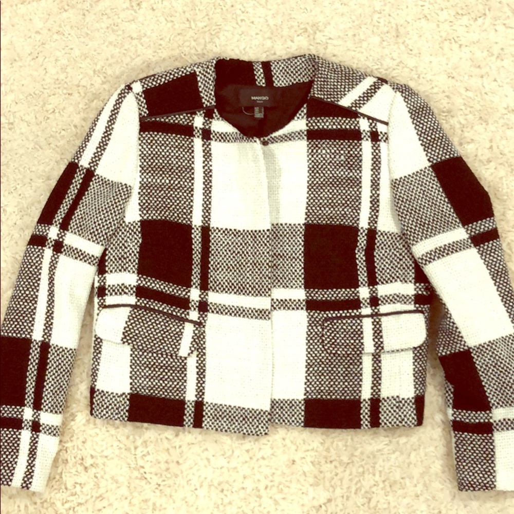 Mango crop checked jacked size M
